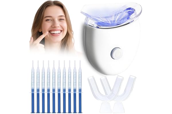 Kit de blanchiment dentaire Professionnel,10 Pcs Gel de Blanchiment des Dents,2 Plateau Dent,pour un blanchiment Rapide et Efficace,Facile à Utiliser,Aide à Atténuer les Taches