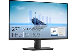 Dell 27 Écran PC - SE2725HM, Full HD (1920x1080), 100Hz, IPS, 5ms, VESA (100x100mm), HDMI, VGA, Garantie 3 Ans, Noir