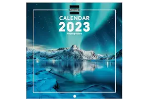 Finocam, Calendario 2023 Imágenes de Pared Internacional Enero 2023, Diciembre 2023 (12 meses) Nature Internacional, Pared 18X18, pequeño