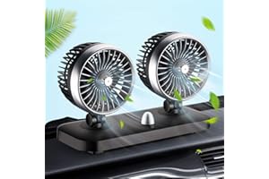Maso Ventilador Automático de Doble Cabeza para Coche, 24 V, Ventilador de Refrigeración Automático, Grado de Ventilador de Coche Eléctrico