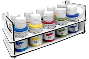SILU Paint Station para Pinturas Vallejo, Organizador de pinturas Apilable de 10 Botes de 35 ml, para textil, Miniaturas, Warhammer, Warhammer 40K, Maquetas. Pinturas NO incluidas