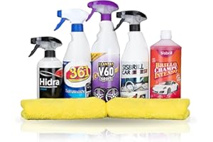 Sisbrill Kit Detail Básico - Productos de Limpieza y Cuidado del Interior y Exterior - Coche y Moto
