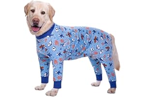 BT Bear Ropa para perros grandes, ropa elástica para mascotas, protege las articulaciones, antipelos, antilamidas, protección de heridas, pijama para mascotas para perros medianos y grandes (6XL,