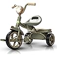 Baybee Flyer Tricycle for Kids,Toddler Foldable Tricycle with Back Stroge & Head light for 2-5 Years Boys and Girls Kids Trike (Green)