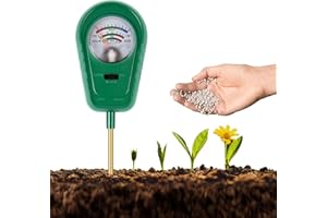 ANOMM 3 in 1 Bodentester, Bodenfeuchte-/Fruchtbarkeits-/pH-Tester, Boden Feuchtigkeitsmesser für Pflanzen, Lange Sonde Feuchtigkeitsmessgerät für Gartenpflege, Rasen, Landwirtschaft (Grün,Einzelnadel)