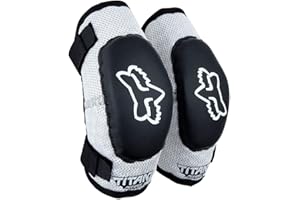 Fox Racing PeeWee Titan Youth Elbow Guard MotoX Motorcycle Body Armor - Black/Silver / PeeWee (ages 4-7) by Fox Racing