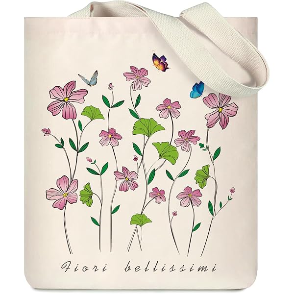 Tote Bag Donna Con Cerniera - Borsa Tela Aesthetic 37x42cm Con Tasca Interna - Foto 7