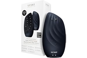 GESKE | Cepillo facial termo sónico efecto lifting SmartAppGuided™| 8 en 1 | Limpieza de la piel y antiarrugas | cepillo de limpieza eléctrico de silicona | Masajeador Facial | Antienvejecimiento