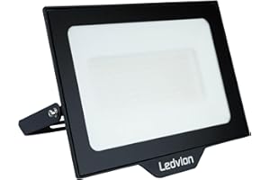 ‎LEDVION Ledvion LED Strahler, Inkl. 0.5M Kabel, 100 Watt Osram LED Strahler, 4000K Weitstrahl, 12000 Lumen Arbeitslicht, Außen Strahler IP65 wasserdicht, Strahler mit Schnellkupplung