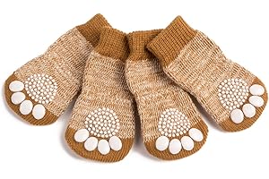HARFKOKO Pet Heroic Chaussettes Antidérapantes 8 Tailles pour Chien et Chat - Protège Les Pattes de l’Animal et Les sols intérieurs, avec Patins en Caoutchouc, Convient pour Les Petits ou Gros Chiens et Chats