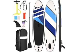 YUEBO Stand Up Paddle Gonfiabile, a Tutto Tondo con Accessori SUP Premium tra Cui Zaino, Pinna Inferiore per pagaia, Borsa Impermeabile, guinzaglio a Spirale, pagaia Regolabile e Pompa a Mano
