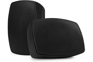 Power Dynamics BHW50BK Wetterfestes Lautsprecher-Set – 100V, 80W in Schwarz. Ideal für den Außenbereich, bietet starken Klang und EIN langlebiges Design