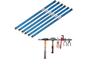 BOTLE 6 x listwa magnetyczna na narzędzia, metalowe paski o długości 60 cm, czarne, uchwyt na narzędzia, mocny magnes, z otworami do mocowania, śrubami i kołkami, w zestawie do śrubokrętów, szczypiec