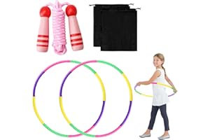DAKLUNAR Hula Hoop - Aro para niños a partir de 4 años, diseño desmontable y ajustable para gimnasia, fitness, baile
