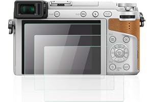 MWOOT 3 Stück Schutzfolie aus Glas für Panasonic Lumix GX85/GX80, G80/G85, FZ2000/FZ2500, G7/FZ300, LX10/LX15，9H Härte Kratzfest Displayschutzglas
