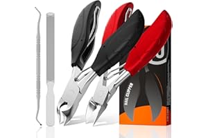 ‎INXEN Profi Nagelschere Nagelknipser Set, 4 Pcs Nagelpflegeset Nagelset mit Nagelschere für Fussnägel, Scharf Nagelknipser für Dicke Eingewachsene Fußnägel, Maniküre Pediküre Set mit fusspflege Nagelzange