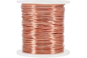 GINOYA 20 Gauge 0.8mm Aluminum Craft Wire, 328 Feet 100m Bendable Metal Wire with Spool for Florist Wire Craft Jewelry Making(Copper)