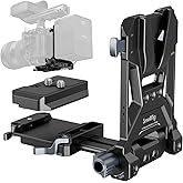 SmallRig V-Mount Battery Plate, V Lock Battery Mounting Plate with Quick Release Plate for Arca-Swiss, 1/4"-20 Threads, L-Shape Compact V Mount Battery Plate for DSLR Cameras, Gimbals & Tripod - 4064