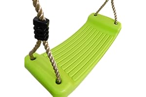 Loggyland Balançoire à Siège en Plastique, Balançoire en Planches pour Enfants - Vert Pomme