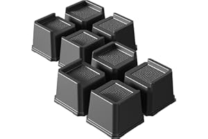 Lutown-Teen Bed Risers 3 inch Heavy Duty L Shaped Furniture Risers for Sofas, Chair Risers Sofa Risers Table Risers Set of 8 Pack, Black