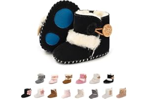 EDOTON Bébé Bottillons avec Bouton Conception Doux Bas Antidérapant Unique Bambin Neige Bottes l'hiver Chaud des Chaussures