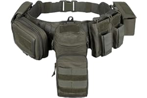 VAV YAKEDA YAKEDA 5 in 1 taktische Duty gepolsterte Gürtel für Law Enforcement Modular Heavy Equipment Police Duty Utility Gürtel mit Taschen