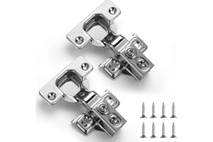 Evanda zawiasy do szafek, 2 sztuki, ze stali nierdzewnej, zawiasy do szafki kuchennej, zawiasy drzwiowe, ze śrubami