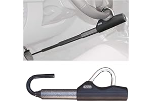 Bunker BT29/B Canne Antivol Voiture Volant Télescopique Plus Facile à Garder Haute Gamme, Gris