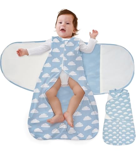 amazon sterntaler schlafsack mit Armen 80cm Giraffe & Löwe – Jersey, leicht wattiert – Abnehmbare Ärmel mit Klettverschluss, Stulpen Baby Best Babyschlafsack 70 Funktionsschlafsack Farbe:Blau/Hellblau gestreift