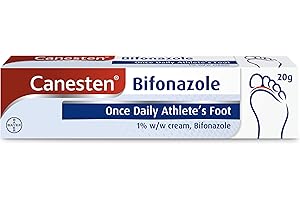 Canesten Bifonazole Once Daily Athlete’s Foot 1% w/w Cream | Effective Athlete’s Foot Treatment | Canesten's Most Convenient Treatment | Only 1 Application Per Day | Antifungal Cream | 20 g