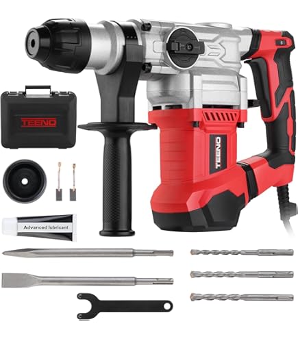 Martello Demolitore Professionale 1500W MAXPRO - 5.5J Con 3 Punte E 2 Scalpelli Inclusi - Foto 11