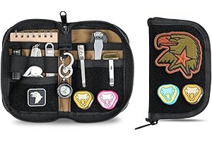 VIPERADE VE20 EDC Pouch Klein EDC Tasche Organizer,EDC Werkzeug-Organizer Tasche mit 5 Fächern,Kleine Multitool Pocket Organizer Pouch mit Klettfläche,Nylon Werkzeugtasche Klein