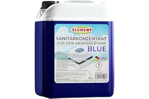 ‎ELEMENT Sanitärflüssigkeit I Blue I Sanitärkonzentrat I 5 Liter I Campingtoilette Abwassertank I WC Sanitärflüssigkeit für Abwassertank der Campingtoilette I Sanitärzusatz I Toilettenzusatz