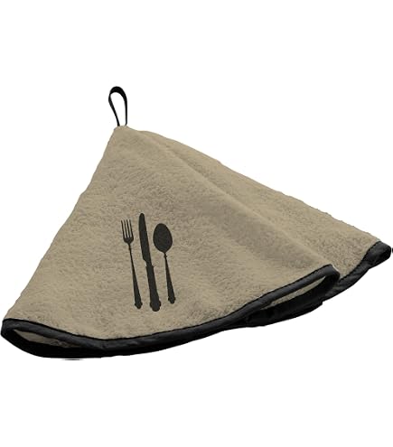 Essuie-main Rond En Coton - Motif Olivier Jacquard Beige - Qualité Premium Pour La Cuisine - 13