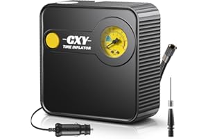 Cxy Compresseur à Air Portatif, Compresseur Voiture avec Lumière LED- Gonflage Rapide Gonfleur Pneus Voiture Électrique Compresseur à Air pour Voiture Moto Bicyclette Boule, etc