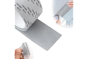 JClorix Nastro Riparazione per Zanzariere - 5 cm x 10 m, Auto-Adesivo in Fibra di Vetro e PET per Reti Antizanzare, Porte, Finestre, Piscine e Tende - Resistente ad Acqua e UV (Grigio)