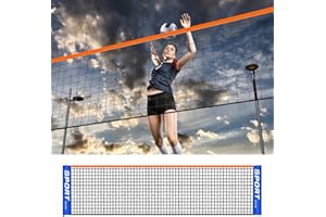 Richolyn Filet de tennis d'extérieur portable pour volley-ball - Filet de badminton - Filet de tennis - Long volley-ball - Portable - Hauteur réglable - Filet d'entraînement - Sans étagère
