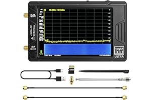 HamGeek Neuer TinySA Ultra Spektrumanalysator 100kHz-5,3GHz, Handheld Frequenzanalysator Signal Generator mit 4inch Display, 32GB Speicherkarte und integrierter 3000 mAh Akku