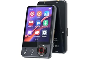 OILSKY Reproductor MP3 de 128GB con Bluetooth 5.3, Reproductor de Música Portátil con 2,4'' con Altavoz, Reproductor MP3 con Radio FM, Grabación de Voz, Auriculares