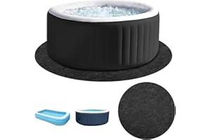 LMYSUFI Pool Bodenplane, Poolunterlage rutschfest, Reißfest, Wärmedämmend, Wasserdicht, Pool Bodenschutzmatte (runder Durchmesser 200 cm)