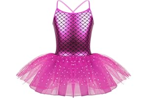 Freebily Girls Kids Sequined Ballet Dance Dress Tutu Skirt Gymnastic Leotard Ballerina Dancewear Costumes