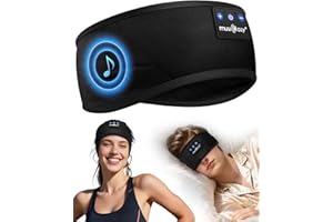 MUSICOZY Sleep Headphones, Comfortable Headband Headphones for Side Sleepers - Bluetooth 5.4 Wireless Headphone with Ultra Thin Speakers for Sleeping,Sport,Travel | Eye Mask Design for Deep Sleep