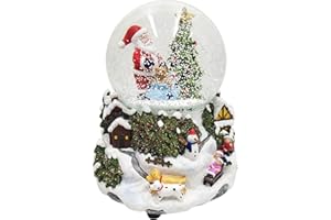 ‎WICHTELSTUBE-KOLLEKTION Wichtelstube-Kollektion X-Large LED Christmas Snow Globe, Electric Snow Swirl, Many Melodies and Colour Changes, Glitter Ball, Christmas Village