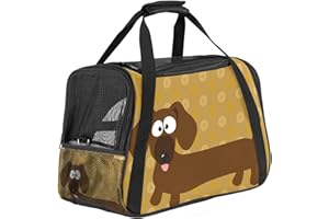 ESLIFEY Trasportino per animali domestici, bassotto, hot dog, con lati morbidi, per gatti, cani, cuccioli, comodo e portatile, pieghevole, approvato dalle compagnie aeree