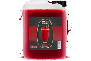 A. BECKER'S A. Becker´s Slush Eis Sirup | Ohne Azofarbstoffe | 5L Sauerkirsche | Vegan | 1L Slush Konzentrat ergibt 6L Eis | Getränkesirup für Zubereitung in Slush Maschine und Mixer