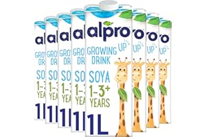 8 x 1L Alpro Growing Up 1-3+ Soya Drink Gluten Free Plant-Based with Calcium