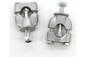 Fuworance 22mm 7/8" Motorbike Handlebar Riser Universal Motorcycle Handlebar Mount Fixed Clamp Lifter Handlebar Holder Grips Fit for ATV Dirt Bike Handlebars Aluminum Alloy 2Pcs Silver