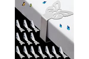 AhLmA 12 Tischtuchklammern Edelstahl Tischdeckenhalter Tischdeckenklammern Tischtuchklammern Groß Rutschfester Tisch Geeignet für Küchen, Picknicks, Camping, Partys, Restaurants, Hochzeiten usw