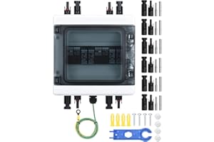 ‎DIHOOL DIHOOL DC überspannungsschutz PV Anlage 2 Strings Solar Anschlusskasten für 2 * 600W Solarmodule Balkonkraftwerk, 40A 1000V DC Trennschalter