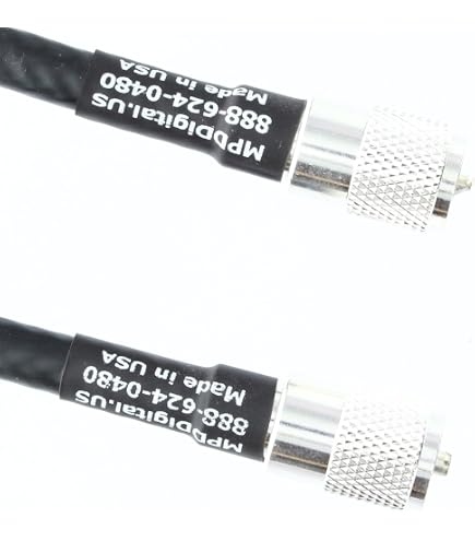 Cavo Times Low Loss Cavo Coassiale LMR600 5 Piedi Times - Connettori PL-259, Per Antenne CB/HAM/GPS, Nuovo Fibra Modem